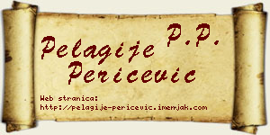 Pelagije Peričević vizit kartica